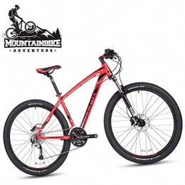 NENGGE Folding Mountain Bike NENGGE Mountain Bikes 27.5 Inch for Adults Men Women, 27 Speed Aluminum Alloy Hardtail Mountain Bicycle with Front Suspension, Dual Disc Brake & Adjustable Seat, Red, 15 Inch