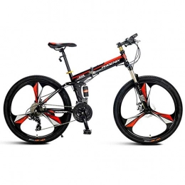 No/Brand Folding Mountain Bike NOBRAND TestModel, Test002 Unisex-Adult, Red, 24 Inch