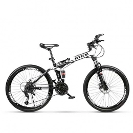  Folding Mountain Bike Novokart-Foldable MountainBike 24 Inches, MTB Bicycle with Spoke Wheel, White