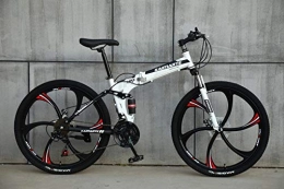  Folding Mountain Bike Novokart-Foldable Sports / Mountain Bike 24 Inches 6 Cutter Wheel, White