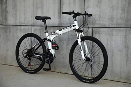  Folding Mountain Bike Novokart-Foldable Sports / Mountain Bike 24 Inches Spoke Wheel, White