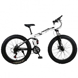 NZ-Children's bicycles Folding Mountain Bike NZ-Children's bicycles 26" Steel Folding Mountain Bike, Dual Suspension 4.0Inch Fat Tire Bicycle Can Cycling On Snow, Mountains, Roads, Beaches, Etc, Black