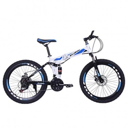 NZ-Children's bicycles Bike NZ-Children's bicycles Mountain Bike, 26 Inch Folding bike with Sturdy Steel 6 Spokes Integrated Wheel, Premium Full Suspension and Shimano 24 Speed Gear,