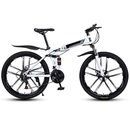  Folding Mountain Bike Outdoor sports Folding Bike 27 Speed Mountain Bike 26 Inches OffRoad Wheels Dual Suspension Bicycle And Double Disc Brake