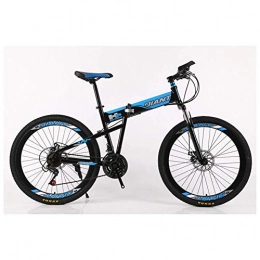 Mnjin Bike Outdoor sports Folding Mountain Bike 21-30 Speeds Bicycle Fork Suspension MTB Foldable Frame 26" Wheels with Dual Disc Brakes