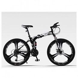 Mnjin Bike Outdoor sports Folding Mountain Bike 24 Speed Bicycle Full Suspension MTB Foldable Frame 26" 3 Spoke Wheels