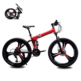 BaiHogi Folding Mountain Bike Professional Racing Bike, Folding Bike, Adult Foldable Mountain Bikes, Men Women Folding MTB Bike, for 24 * 26 Inch 21 * 24 * 27 Speed Outdoor Bicycle (Color : B, Size : 26in21Speed)