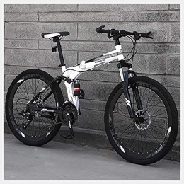 BaiHogi Folding Mountain Bike Professional Racing Bike, Mini Folding Bike, Folding Outroad Bicycles, Adult MTB Bikes, Foldable Mountain Bicycle, 21 * 24 * 27Speed Folding Bike 24 * 26Inch Lightweight Foldable Bikes