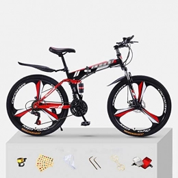 BaiHogi Folding Mountain Bike Professional Racing Bike, Streamline Frame Folding Bike, Folding Outroad Bicycles, Folding Mountain Bike, for 21 * 24 * 27 * 30Speed 20 * 24 * 26 in Outdoor Bicycle (Color : B, Size : 26in30Speed)