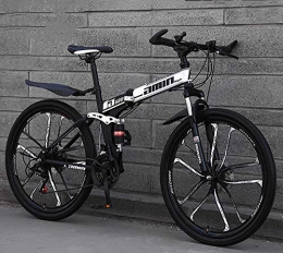 Pumpink Folding Mountain Bike Pumpink Outdoors Men's Women's Road Bicycles, Folding Mountain Bike, Mountain Bike Adult, Teenager Road Bicycle Racing (Color : White, Size : 27 speed)