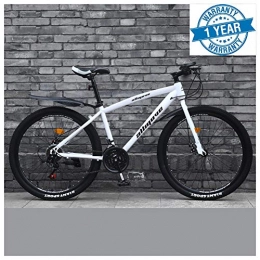 QIMENG Folding Mountain Bike QIMENG 24 Inch Mountain Bikes Cruiser Bike 21 / 24 / 27 / 30 Speed Hardtail Mountain Bikes High-Carbon Steel Frame Off-Road Front Suspension Mechanical Disc Brakes Suitable Height 145-176Cm, B, 21 speed