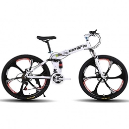 Qinmo Bike Qinmo 26-inch Carbon Steel Mountain Bikes, 27-speed Full Suspension Mountain Bikes, Stylish Six-blade Tires, Front And Rear Disc Brakes, Foldable Moun