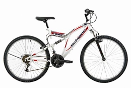 Schiano Rider 26Inch Fully Mountain Bike 18Speed Mountain Bike Broadpeak, White