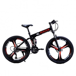SHINEHUA Bike SHINEHUA Foldable Mountain Bike 26 Inches MTB Bicycle 21 Speed Carbon Steel Mens Bike Mountain Trail Bike (26 Inches, Black)
