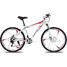 smzzz Folding Mountain Bike smzzz Sports Outdoors Commuter City Road Bike Bicycle Mountain 24inch Six-knife Wheel High-carbon Steel Unisex Off-road Damping Dual Suspension Mountain Disc Brakes Red 27speed