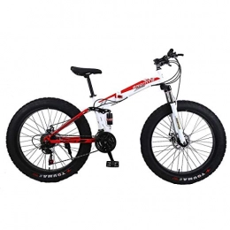 smzzz Bike smzzz Sports Outdoors Commuter City Road Bike Folding 26" Alloy Folding Mountain 27 Speed Dual Suspension 4.0Inch Fat Tire Bicycle Can Cycling On Snow Mountains Roads Beaches Etc 5