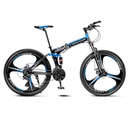 SOAR Bike SOAR Adult Mountain Bike Mountain Bike Folding Road Bicycle Men's MTB 21 Speed Bikes Wheels For Adult Womens (Color : Blue, Size : 24in)