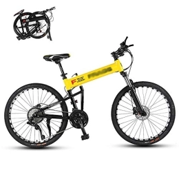 STRTG Bike STRTG Folding Bike, Foldable Mountain Bicycle, Adult MTB Bikes, Folding Outroad Bicycles, 24 * 27 * 30Speed Lightweight Mini Folding Bike 24 * 26Inch