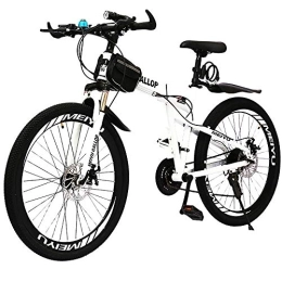 STRTG Folding Mountain Bike STRTG Folding Bike, Folding Mountain Bike, Adult MTB Foldable Bicycle, Folding Outroad Bicycles, 21 * 24 * 27 * 30-Speed, 24 * 26-inch Wheels Outdoor Bicycle