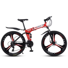 STRTG Folding Mountain Bike STRTG Folding Outroad Bicycles, Adult Mountain Bikes, Folded Within 15 Seconds, Men and Women Folding Bike, 21 * 24 * 27-Speed, 26-inch Wheels Outdoor Bicycle
