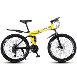 STRTG Folding Mountain Bike STRTG Men and Women Folding Bike, Folding Outroad Bicycles, Adult Mountain Bikes, Folded Within 15 Seconds, 21 * 24 * 27-Speed, 26-inch Wheels Outdoor Bicycle