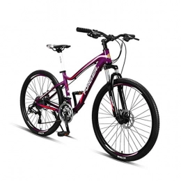 Bdclr Folding Mountain Bike Suitable for Ladies Student Bicycles 27-Speed 26-Inch Mountain Bike, Pink