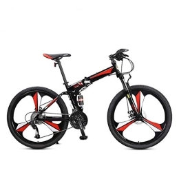 SYCHONG Bike SYCHONG Foldable Bicycle 26" Double Shock Absorptionmountain Bike 27 Speed Folding Bicycle Men Or Women MTB, Red