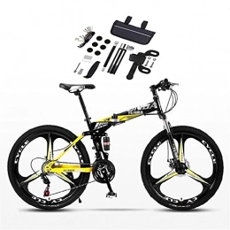 Tbagem-Yjr Bike Tbagem-Yjr 26 Inches Mountain Bike, 3 Knife Wheel Flagship Version Bicycle Full Suspension MTB Foldable Frame Color: A-D (Color : D)
