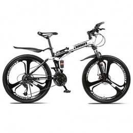 Tbagem-Yjr Folding Mountain Bike Tbagem-Yjr Folding Variable Speed 26 Inch Mountain Bike, High Carbon Steel Frame Off Road Bicycle (Color : Black, Size : 30 speed)