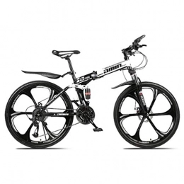 Tbagem-Yjr Folding Mountain Bike Tbagem-Yjr Portable Folding Sports Leisure Freestyle Mountain Bike, 26 Inch Off Road Bicycle (Color : Black, Size : 27 speed)