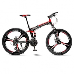 tools Folding Mountain Bike TOOLS Off-road Bike Mountain Bike Folding Road Bicycle Men's MTB 21 Speed Bikes Wheels For Adult Womens (Color : Red, Size : 24in)