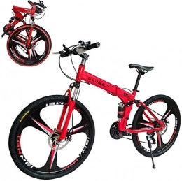 TTZY Bike TTZY 26 inch Bikes Folding Bicycle Mountain Bike Dual Disc Brake, Double Shock, 21 / 24 Speed, Lightweight and Durable for Men Women Bike 5-27, 24 Speed SHIYUE (Color : 24 Speed)