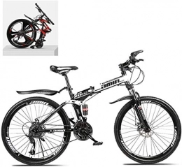 TTZY Bike TTZY 26 inch Folding Bikes, High Carbon Steel Frame Double Shock Absorption Variable, All Terrain Quick Adult Mountain Off-Road Bicycle 6-6, C, 24 Speed SHIYUE (Color : C, Size : 24 Speed)