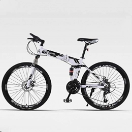 TXTC Bike TXTC Shock Speed Mountain Bike Bicycle Double Brake Folding Bike 24 / 26 Inch Wheel Dual Disc Brakes Men's Mountain Bike (21 / 24 / 27 / 30 Variable Speed) (Color : A-26in, Size : 24 speed)