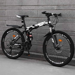 TXTC Bike TXTC Shock Speed Mountain Bike Bicycle Double Brake Folding Bike 24 / 26 Inch Wheel Dual Disc Brakes Men's Mountain Bike (21 / 24 / 27 / 30 Variable Speed) (Color : D-24in, Size : 24 speed)