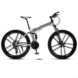 FXD Mountain Bike Folding Mountain Bike Unisex Double Suspension Mountain Bike 27-speed High Carbon Steel Frame 26 Inch Wheel Folding Bike Suitable For 160-180cm Available In Four Colors