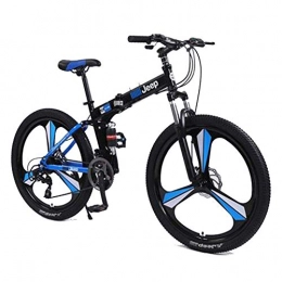VVBGTS Folding Mountain Bike VVBGTS Foldable MountainBike 26-Inch Men And Women Folding Shift Soft Tail Mountain Bike, Shock-Absorbing, Ront And Rear Disc Brakes, 24 / 27 Speed Off-Road Bicycles, One Wheel (Color : 3, Size : 27Speed)