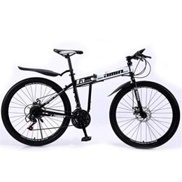 WJSW Folding Mountain Bike WJSW Mountain Bicycle, 26 Inch Dual Suspension Folding Bike Sports Leisure Off Road Bicycle (Color : Black, Size : 30 speed)