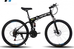 WSFF-Fan Bike WSFF-Fan Mountain bike Folding bicycle 24-26 inch wheel, three shifting options (21-24-27), off-road special tire, Black, 24" 21speedchange