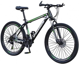 WSJYP Folding Mountain Bike WSJYP 24 / 26 Inch Lightweight Mini Folding Bike, Outroad Mountain Bike, Small Portable Bicycle, Adult Student Mountain Bike, with 21 Speed Dual Disc Brakes, 24 Inch-#1 Green