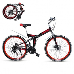 WYFDM Bicycles,Mountain Bike Speed 21-Speed Folding Mountain Bike 24 And 26 Inch Bicycle Double Disc Brakes Cycling Bicycle Folding Mountain Bike
