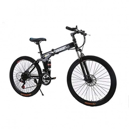 WYX Bike WYX 24 Speed Folding Bicycle Male / Female / Student Mountain Bike Double Disc Brake Full Shockingproof Frame Brakes, d, 24"× 24speed