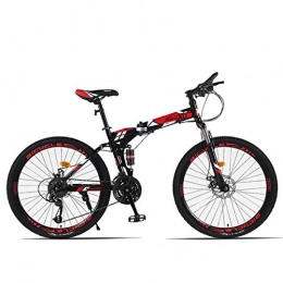 WZB Folding Mountain Bike WZB 26" 27-Speed Folding Mountain Trail Bicycle, Compact Commuter Bike, Shimano Drivetrain for Adult, YouthBoys and Girls, 12, 27Speed