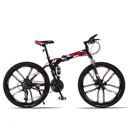 WZB Bike WZB 26" 27-Speed Folding Mountain Trail Bicycle, Compact Commuter Bike, Shimano Drivetrain for Adult, YouthBoys and Girls, 8, 24Speed
