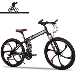 WZB Bike WZB Full Suspension Mountain Bike Aluminum Frame 21-Speed 26-inch Bicycle, Black