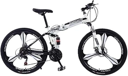 XBSXP Mountain Bike, 26-inch Foldable Mountain Bike, Foldable Mountain Bike, Men and Women Folding Bike for Outdoor Riding -21 Speed