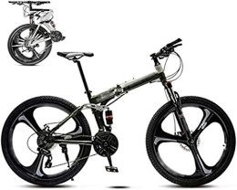 XHLLX Folding Mountain Bike XHLLX 26 Inch MTB Bicycle, Unisex Folding Commuter Bike, 30-Speed Gears Foldable Mountain Bike, Off-Road Variable Speed Bikes for Men And Women