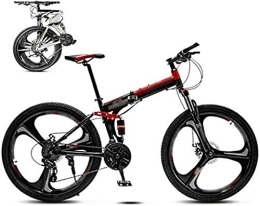 XHLLX Folding Mountain Bike XHLLX Unisex Folding Commuter Bike, 26'' MTB Bicycle 30-Speed Gears Off-Road Variable Speed Bikes for Men And Women, Double Disc Brake, A