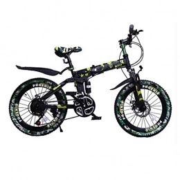Xiaoping Bike Xiaoping Kids Bikes, Children's Bikes, Boy Speed Bikes 6-15 Years Old, Mountain Bikes, Camo Brown (Color : Green, Size : 20 inches)