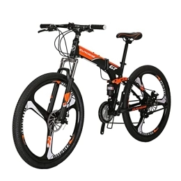 EUROBIKE Bike XLTL G7 Mens hardtail mountain Bike, 27.5-Inch Wheels Folding Bike, 21- Speed Disc Brakes (K-Wheel)
